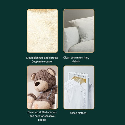 Portable cordless dust mite - dust,